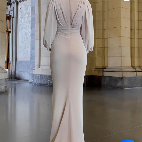 New with tags beige formal  gown “Nancy” from Unmatched byu - Picture 5 of 9